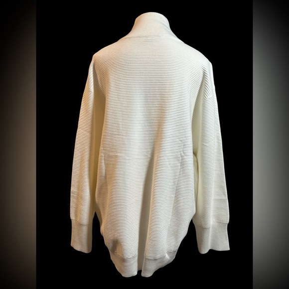 Women's Cream Quarter Zip Sweatshirt - Picture 6 of 6